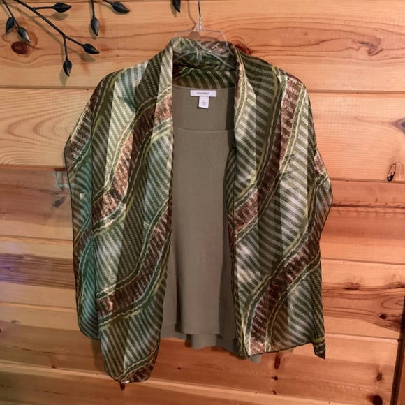 Sweater, green  -free scarf included - Picture 4 of 4